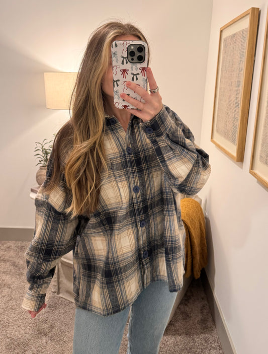 Blue Skies Oversized Flannel